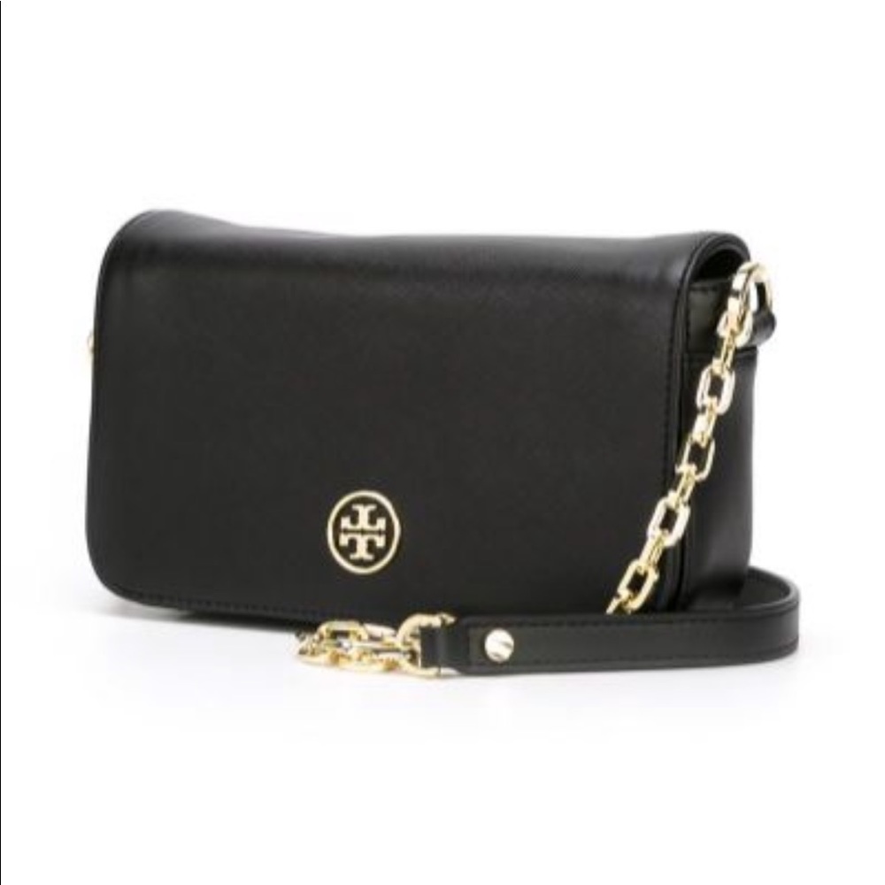 Tory Burch Black Mini Robinson Crossbody Bag